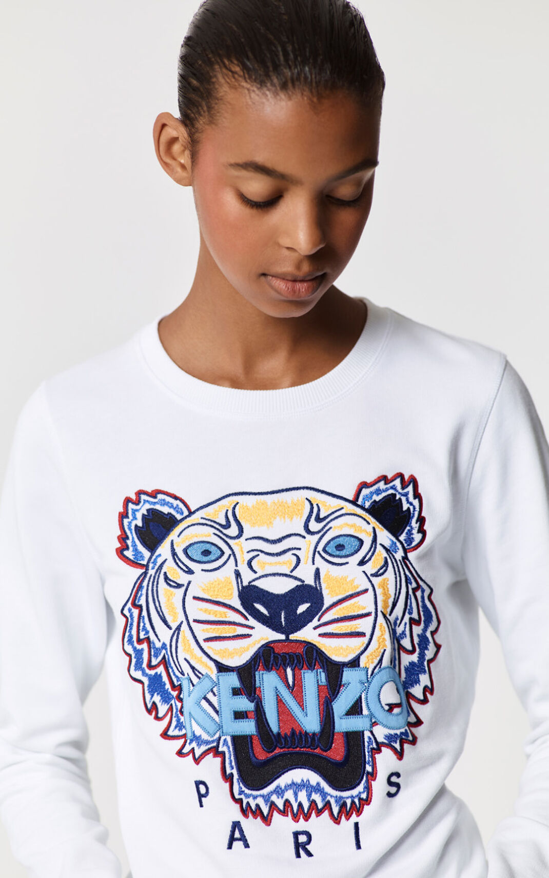 Sudadera Kenzo Tiger Mujer Blancas YND608241